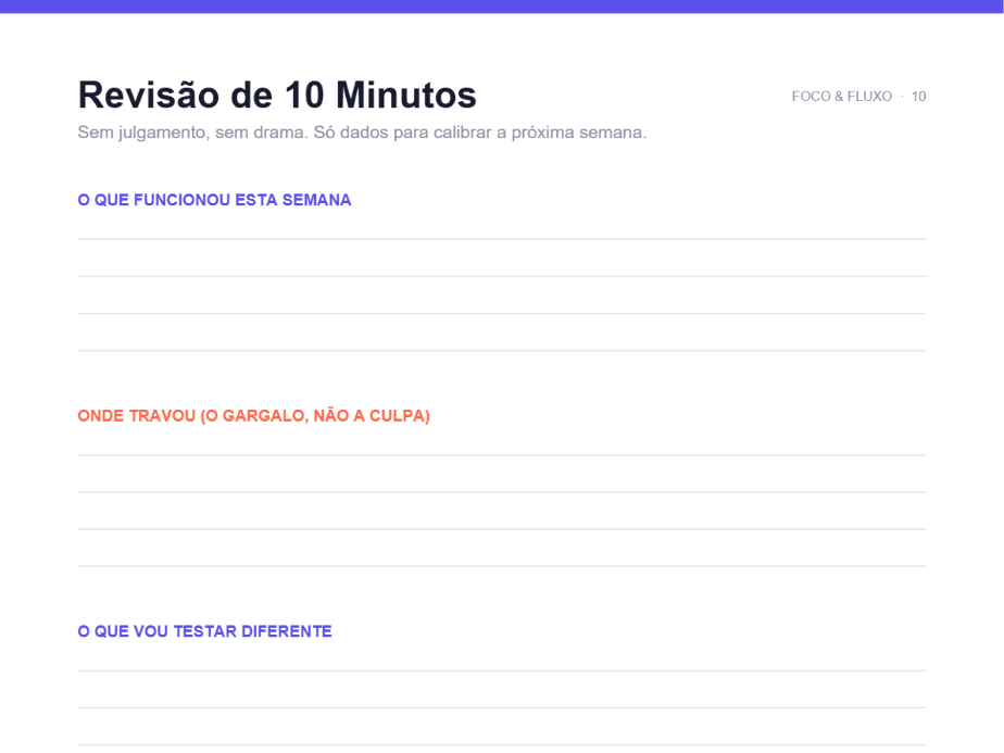 Página Revisão de 10 Minutos